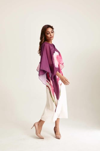 فستان مورد بنمط كيب