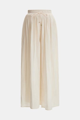 بنطلون واسع بخصر مطاطي