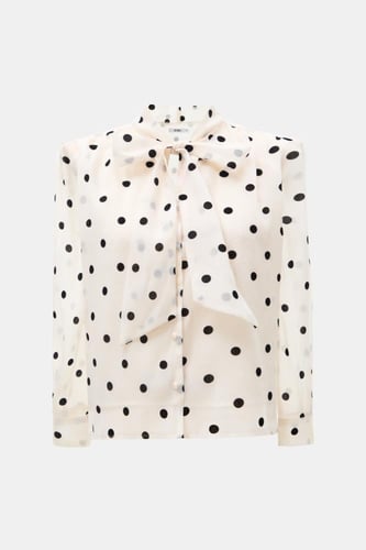 قميص منقط بياقة بربطة