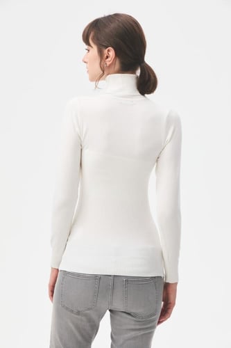 بلوزة بيسك بياقة عالية