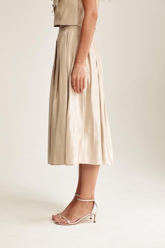 تنورة ميدي بكسرات