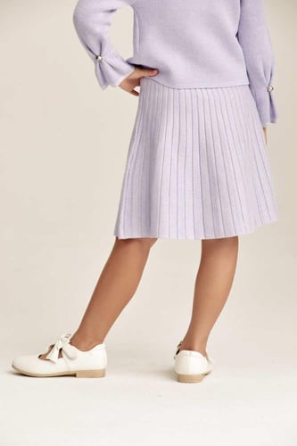 تنورة لامعة بخصر مطاطي