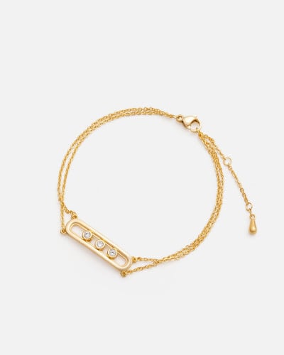 ‎ اسوارة نسائية بتصميم أنيق باللون الذهبي