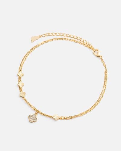 ‎ خلخال نسائي ملفت بلون ذهبي