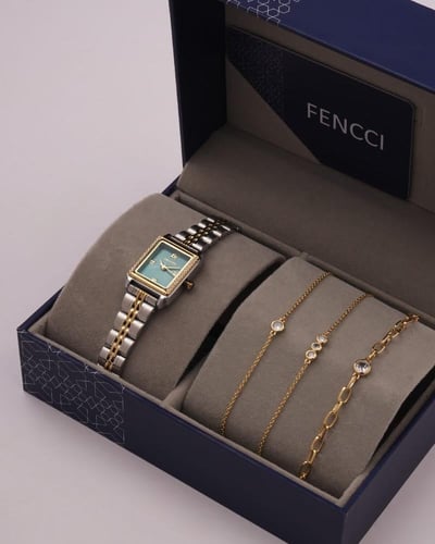 هدية نسائية فينشي من ساعة واساور بتصميم أنيق