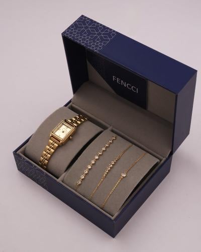 هدية نسائية فينشي من ساعة واساور بتصميم أنيق