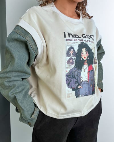  هودي نسائي الفي اند كو أنيق باللون الأبيض وجينز