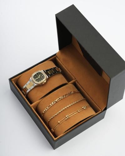 هدية نسائية الفي اند كو بتصميم أنيق ساعة واساور