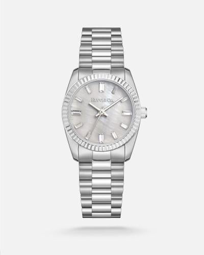 ساعة نسائية الفي اند كو ستيل بلون فضي