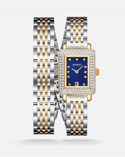 ساعة نسائية إمزوري ستيل بلون فضي وذهبي