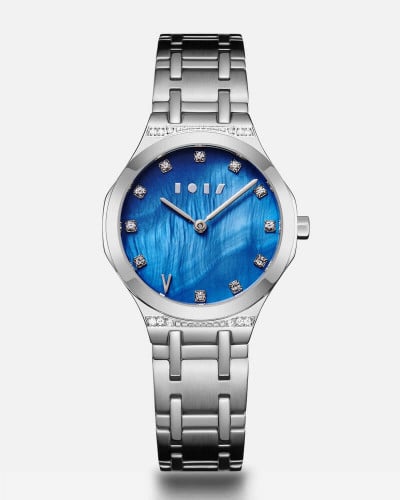  ساعة نسائية آن ستيل باللون الفضي