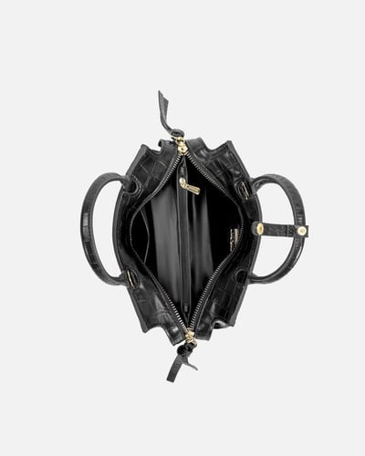 شنطة نسائية إمزوري جلد بلون أسود