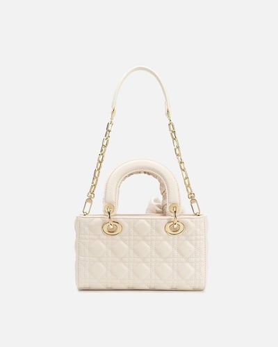 شنطة نسائية الفي اند كو بجلد بارز بلون بيج