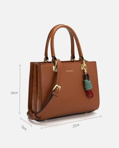 ‎ شنطة نسائية إمزوري كلاسيك بلون بني