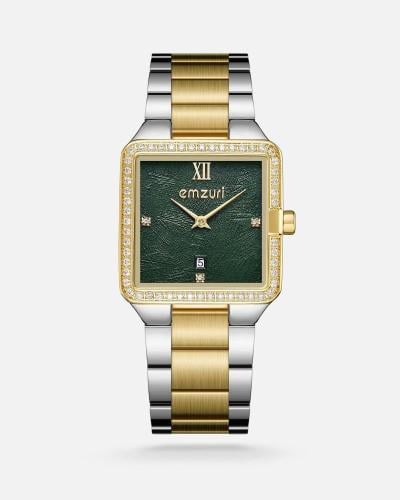 ‎ ساعة نسائية إمزوري ستيل باللون الذهبي والفضي