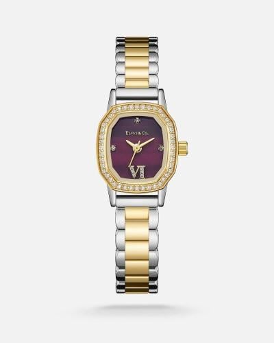 ساعة نسائية ستيل ذهبي وفضي الفي اند كو