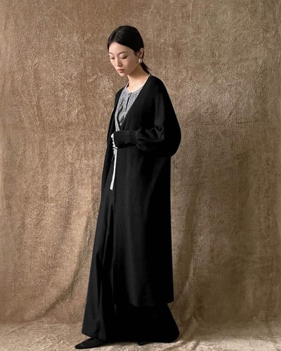 ‎ كوت نسائي الفي اند كو باللون الأسود