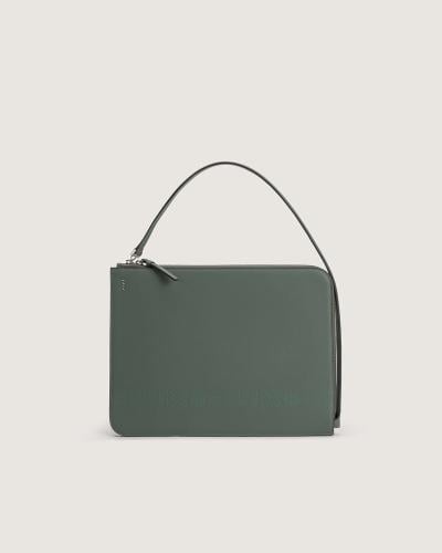 شنط باوتش آن للجنسين من الجلد بلون أخضر