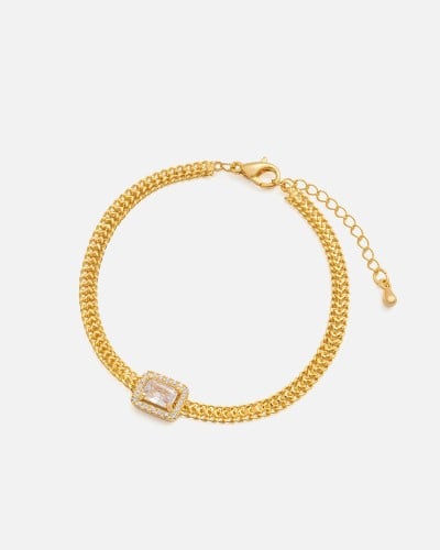 ‎ اسوارة نسائية بتصميم ملفت بلون ذهبي