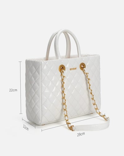 شنطة نسائية إمزوري بلون أبيض