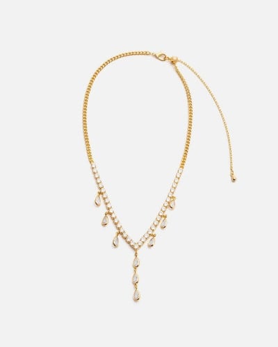 ‎ سلسال نسائي أنيق بلون ذهبي