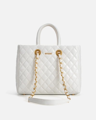 شنطة نسائية إمزوري بلون أبيض