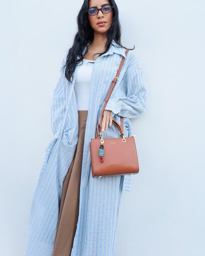 ‎ شنطة نسائية إمزوري كلاسيك بلون بني