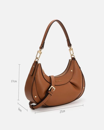 شنطة نسائية الفي اند كو من الجلد بلون بني