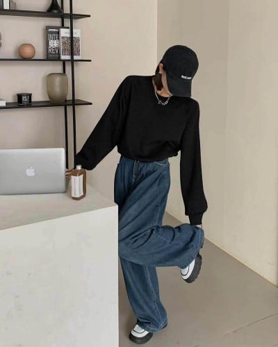 ‎ هودي نسائي الفي اند كو بتصميم مميز بلون أسود