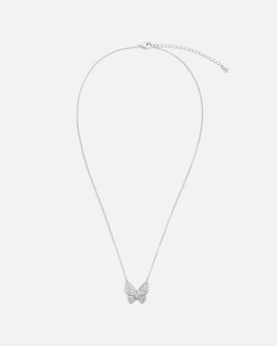 ‎ سلسال نسائي أنيق بلون فضي