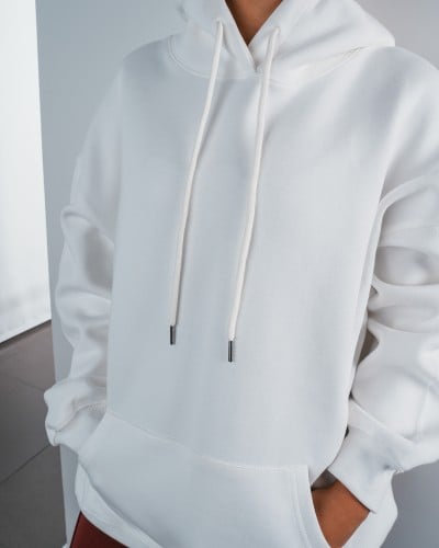 ‎ هودي نسائي الفي اند كو بتصميم مميز بلون أبيض