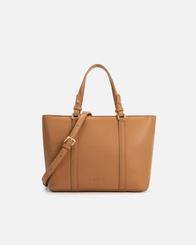 شنطة نسائية الفي اند كو من الجلد باللون البني