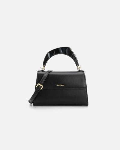 شنط نسائية الفي اند كو من الجلد بلون أسود