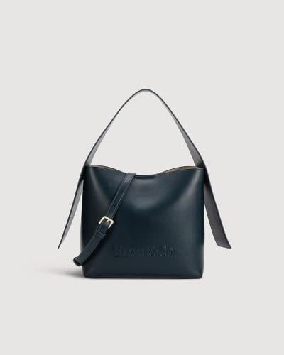 شنطة نسائية الفي اند كو من الجلد بلون أزرق