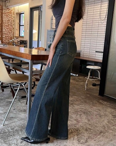  بنطلون جينز نسائي الفي اند كو بتصميم أنيق بلون أ...