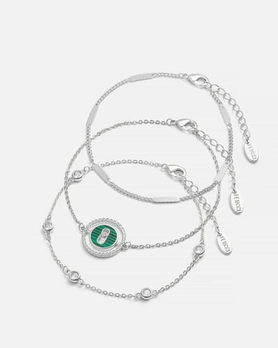 هدية نسائية الفي اند كو ساعة وأساور بتصميم مميز