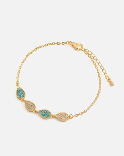 ‎ اسوارة نسائية عصرية باللون الذهبي