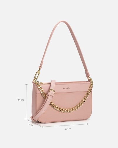 شنطة نسائية الفي اند كو باللون الوردي