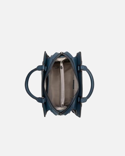 شنطة نسائية الفي اند كو من الجلد بلون أزرق