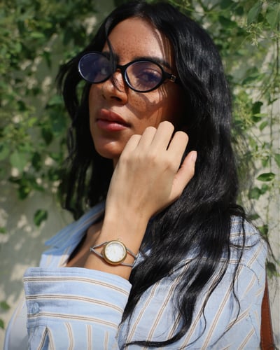 هدية نسائية فينشي مميزة بلون فضي وذهبي