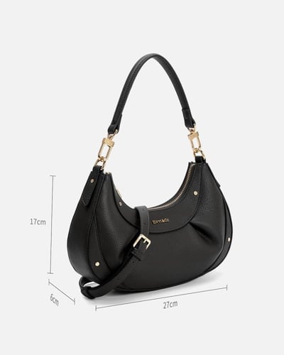 شنطة نسائية الفي اند كو من الجلد بلون أسود