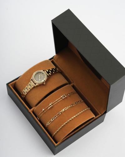 هدية نسائية الفي اند كو ساعة واساور بتصميم مميز