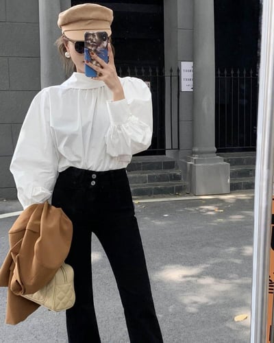  بنطلون جينز نسائي الفي اند كو بلون أسود