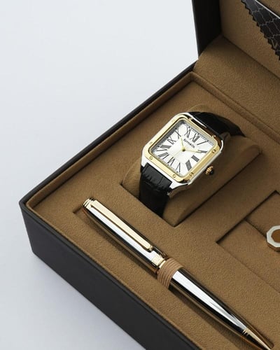 هدية رجالية الفي اند كو مميزة ساعة وكبك وقلم