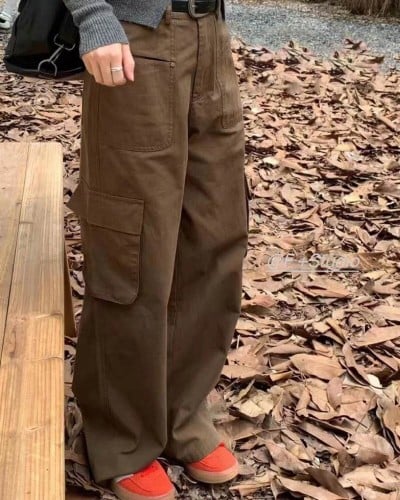  بنطلون نسائي الفي اند كو بتصميم عملي بلون بني