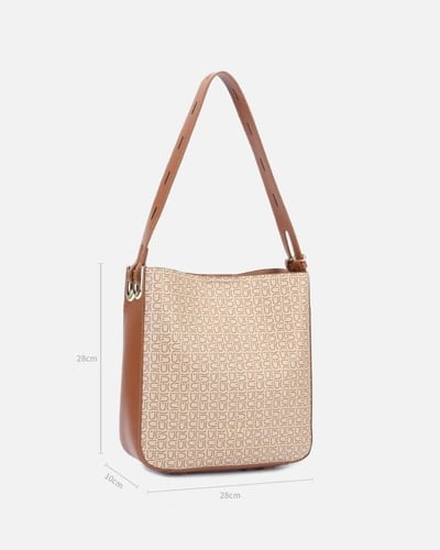 ‎ شنطه بتصميم عصري باللون البني | NLH006F7601