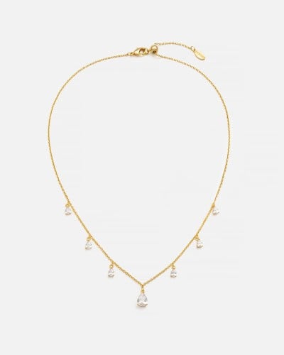 ‎ سلسال نسائي بتصميم مميز بلون ذهبي