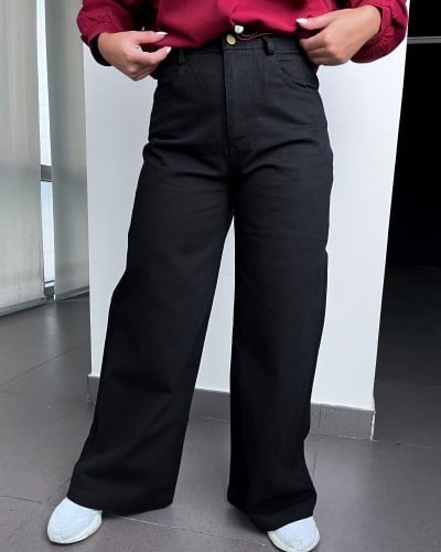  بنطلون نسائي الفي اند كو بتصميم أنيق بلون أسود