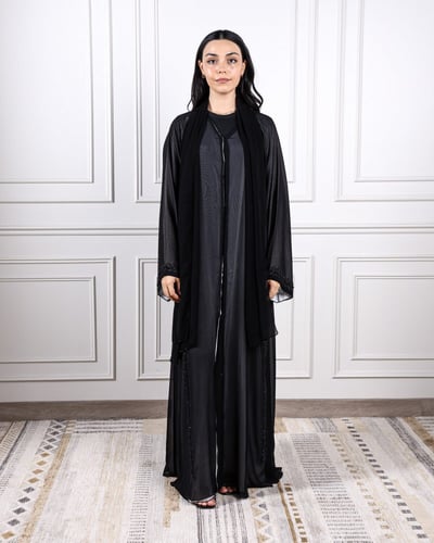 ‎ عباية نسائية زايروس ستان بلون أسود
