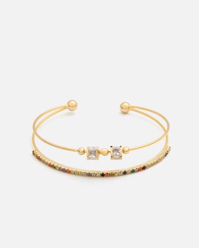 ‎ اسوارة نسائية بتصميم كلاسيك بلون ذهبي